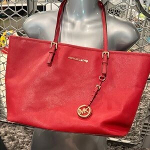 Michael Kors Cherry Red Tote Bag SOLD
